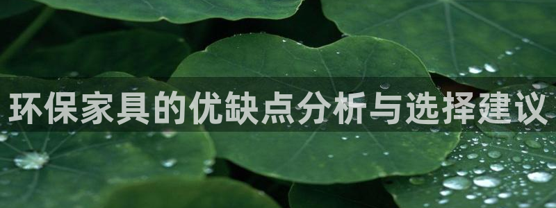 杏耀平台官方登录：环保家具的优缺点分析与选择建议